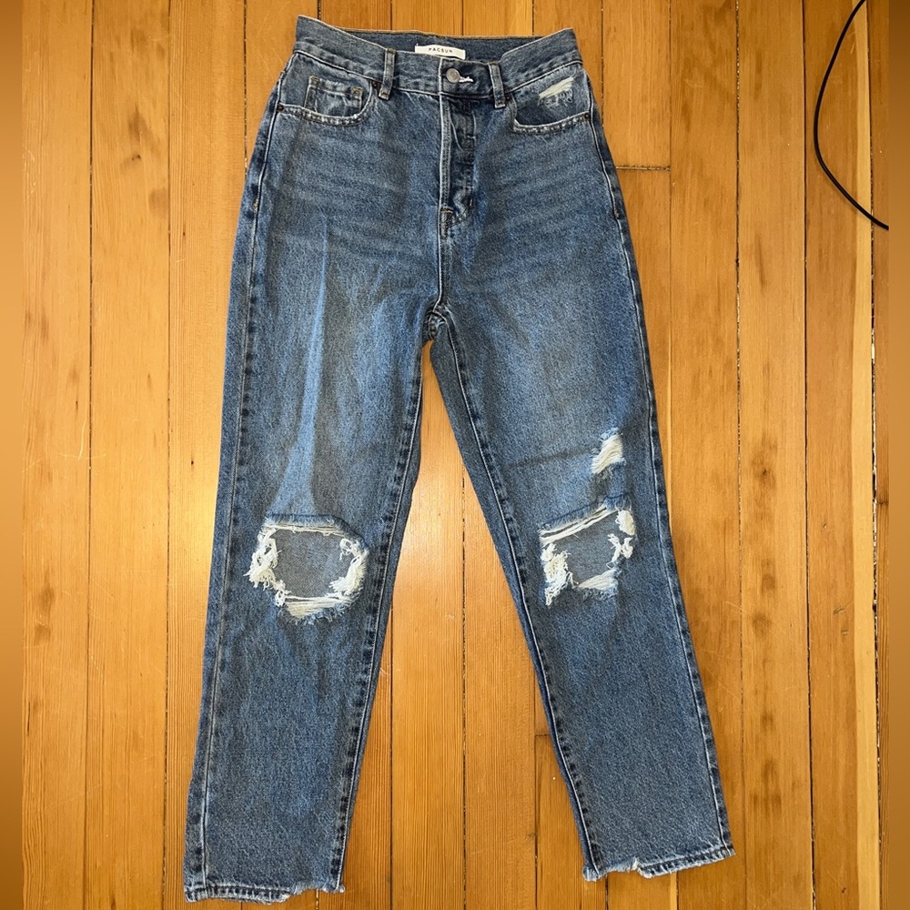 pacsun high rise straight jeans